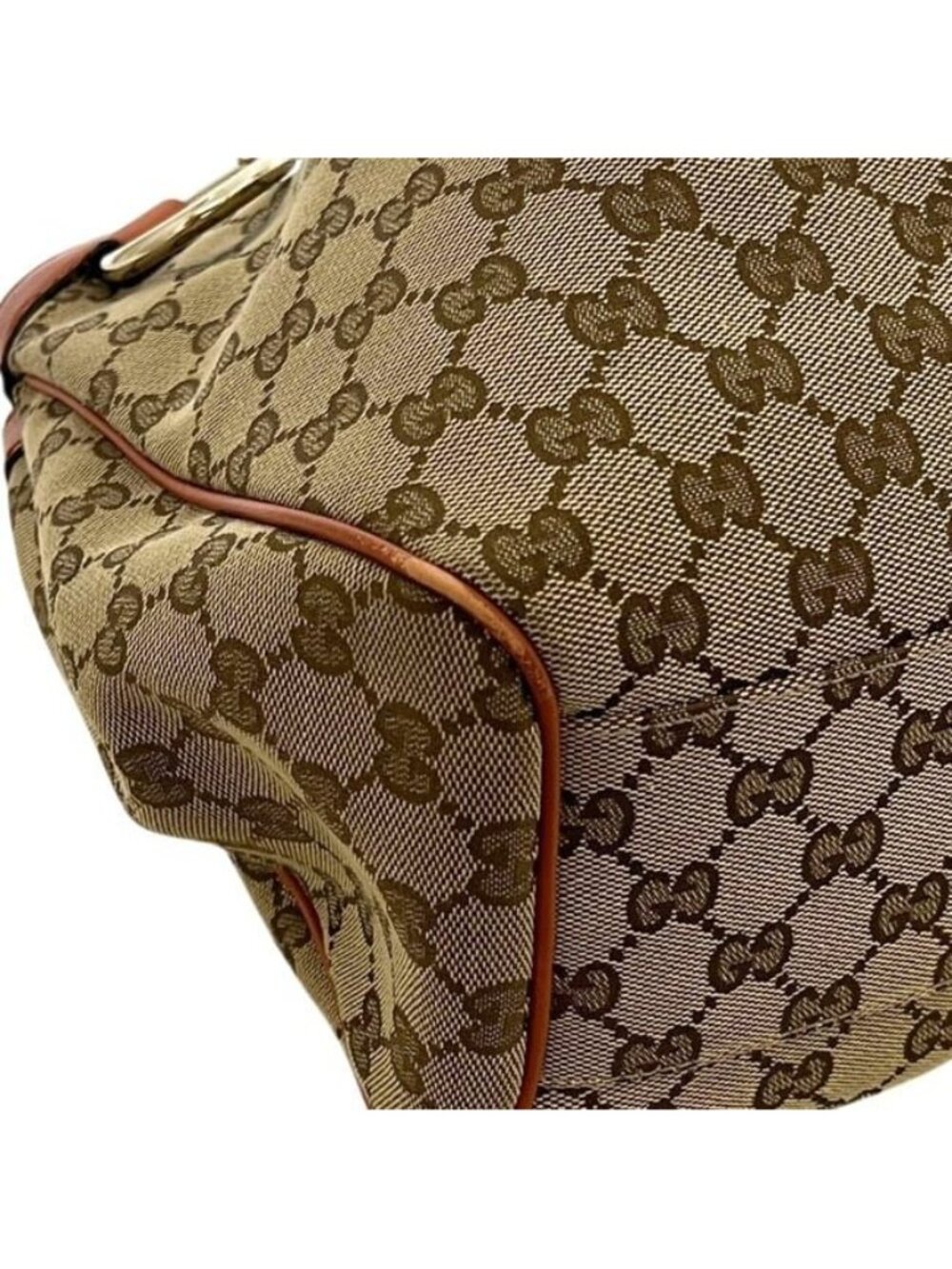Gucci Tote Beige Orange GG Canvas Interlocking - Picture 5 of 10
